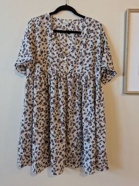 Umgee Printed Knee Length Shift Dress, Sz. Medium